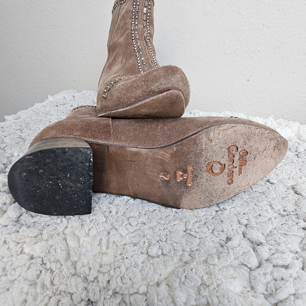 VINTAGE Suede Embellished Ankle Boots by Calleen Cordero - Picture 8 of 9